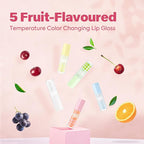 VANERIA Color Changing Lip Gloss,Clear to Pink,Fruit Flavoured Lip Changing Lip Gloss,PH Lip Color,Long Lasting Moisturizing(3.5ml/0.11Fl.Oz) (Hami melon)