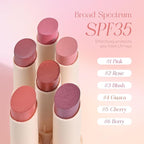 Mineral Color Balm, SPF 35 Multi Color Stick for Lips, Cheeks& Eyes, Blendable Creamy Lightweight Formula, Buildable Shimmer Finish, Multiuse Makeup Stick, Rose