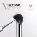 DUcare Nose Contour Brush, Angled Concealer Brush Under Eye, Small Under Eye Makeup Brush for Dark Circles Puffiness Puffy Face Eyebrow Eyes (V02 Mini Contour Brush)
