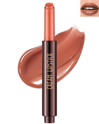 Hydrating Shimmer Lipstick,Moisturizing Jelly Lip Gloss,Nude Brown Lipstick Pen,Long Lasting Waterproof Tint Lip Balm Plumping Lip Stain Pen,Women's Day Makeup Gift for Women Girl-02#