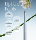 Heart Percent Dote On Mood Lip Pencil, Long-Lasting Creamy Lip Crayon Smooth Color Liner Retractable Lipstick Pencil 0.8g, #11. Soft Glow