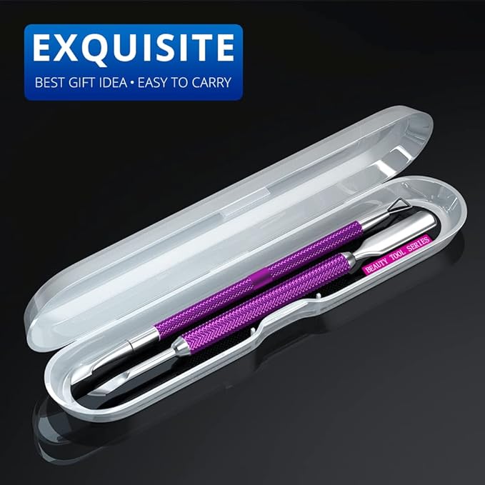 2PCS Metal Deep Purple Cuticle