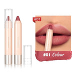 8 Colors High Pigmented Smooth Matte Lip Liner Pencil, Waterproof Velvet Lipstick Pen, Professional Lip Liner for Girls and Women (01)
