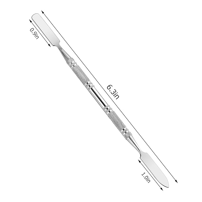 5Pcs Makeup Spatula tool metal Set Professional Beauty Stainless Steel Cosmetics Mixer Long Metal Spatula Depotting Mixing Tool (#2)