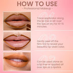 2Pcs Matte Liquid Lip Stain Peel Off Lip liner Tattoo, Matte Peel Off Lip Stain, Long Lasting Waterproof Lipstick Lip Gloss Stain, Transfer-proof for All Skin Types (0.24 fl oz-01#+07#)