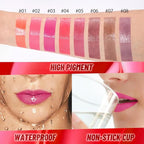 2Pcs Lip Stain Peel Off Lip Gloss oil Dual-Ended Combo, Lips Liner Stain Peel Off Masque, Long Lasting & Waterproof, Transfer-Proof Lip Tint Stain with Lip oil for All Skin Type 02#+03#