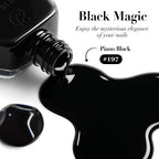 AZUREBEAUTY Nail Polish,Black Quick Dry Complete Natural Super Lustrous,Professional for DIY Manicure and Pedicure at Home