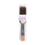 Goody Detangle It Boar Bristle Hair Brush, Use as a Detangling or Styling Brush, Conditions & Boosts Shine, Helps Tackle Knots & Reduce Frizz, For Wet or Dry Hair, Brown/Grey
