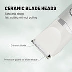 3-in-1 Painless Bikini Trimmer for Women - Electric Pubic Hair Shaver with Ceramic Blade, Wet/Dry USB Razor for Underarm/Leg/Body, Rechargeable Ladies Grooming Kit