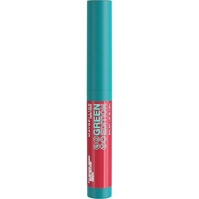 Maybelline Green Edition Balmy Lip Blush, Formulated With Mango Oil, Dusk, Cherry Pink, 1 Count