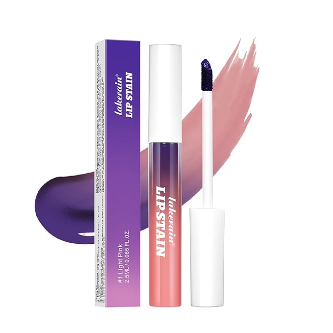 Peel-Off Lip Tint - Tattoo Lip Stain Kit, Long-Lasting Matte Finish, Moisturizing Peel-Off Lip Mask, Waterproof & Smudge-Proof, 24H Color Hold (#1 Light Pink, 1)