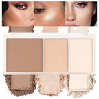 3 IN 1 Brown Nude Face Highlight Bronzer