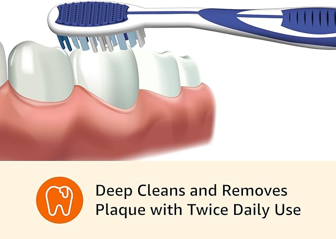 Amazon Basics Orbit Toothbrushes, Soft, Full, 4 Count, Assorted Colors (Previously Solimo) (Pack of 3)