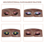 Makeup Practice Face Board, 3D Realistic Practice Makeup Face Set, Makeup Mannequin Face with Makeup Kit for Professional Makeup Artists Students and Beginners to Practice Eyes Eyeshadow Makeup