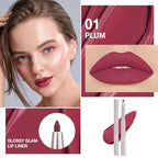 evpct Silky Lip Liner Pencil Retractable, Plum Red Smooth Lip Liner Creamy Velvet Lipliner Long-Lasting for Korean Makeup Contouring Matte Lip High Pigmented Rich Colors Crayon Lipstick Pen 01