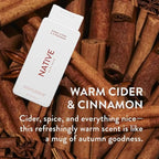 Native Body Wash for Men & Women, Seasonal | Sulfate, Paraben, and Dye Free, with Naturally Derived Clean Ingredients Leaving Skin Soft and Hydrating, Warm Cider & Cinnamon 18 oz - 2 Pk