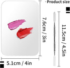 Makeup Foundation Mixing Nail Palette - Stainless Steel Makeup Palette Tray Mixer with Foundation Cosmetic Spatula for Nail Art Palette Makeup Artist Must Haves