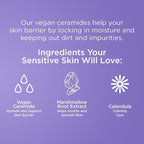 Pacifica Beauty, Vegan Ceramide Face Wash + Face Lotion Set, Cleanser, Moisturizer, Sensitive Skin, Dermatologist + Allergy Tested, Eczema Association Approved, Fragrance Free, Vegan