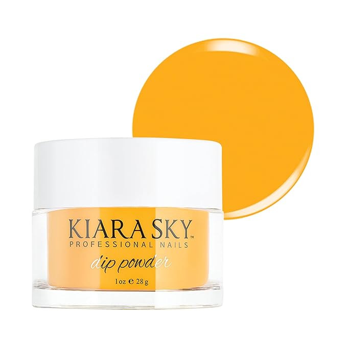 Kiara Sky Long Lasting Nail Dip Powder Yellow Tones 1 oz, Sunny Daze