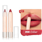 8 Colors High Pigmented Smooth Matte Lip Liner Pencil, Waterproof Velvet Lipstick Pen, Professional Lip Liner for Girls and Women (08)