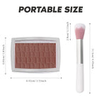 Mahogany Blush Powder Blush for Cheeks with Brush, Matte Blush Palette Blush Powder Face Blusher, Natural Blendable Formula Silky Lightweight Makeup Blush Rubores de Maquillaje, 020#