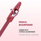 Lip Liner Set, 12Pcs Matte Lip Liners with Sharpener, Premium Smooth and High Pigmented Creamy Lip Makeup Pencil