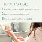 Yobee Body & Face Moisturizing Cream for Dry, Sensitive Skin | Probiotic extracts, Honey, Turmeric, Vitamin B12, Ceramides, Shea Butter | Fragrance Free | For Kids & Adults (3)