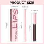 evpct Retractable 1Pcs Lip Liner Pencils and 1 Pcs Lip Gloss Makeup Set for Shaping & Sculpting Lips, Plum Long-Lasting Waterproof Longwear Matte Rich Lip Colors Liner Crayon Liquid Lipstick 11#