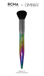 RCMA Makeup x Omnia Professional Makeup Brush 5pc Set, Premium Synthetic Fiber, Iridescent Acrylic Handle, Face Powders, Complexion and Foundation Blending Application Brush set.