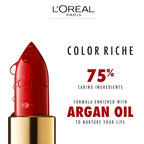 L’Oréal Paris Colour Riche Original Creamy, Hydrating Satin Lipstick with Argan Oil and Vitamin E, le rouge paris , 1 Count