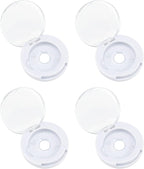 4 Pack Empty Eyeshadow Holder Case Round Magnetic Makeup Eyeshadow Lipstick Palette Container For Travel Sample DIY - White