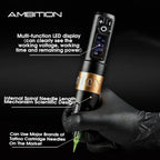 Ambition Soldier Rotary Battery Pen Tattoo Cartridge Machine with 2400mAh Wireless Power Japan Coreless Motor Digital LED Display Tattoo Equipment Supply for Professionals and Beginners Tattoo Artists