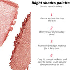 9 Colors Blue Champagne Gold Matte Shimmer Eyeshadow Palette for Eye Makeup,High Pigmented Silver Brown Eye Shadow Primers Powder Palet de sombras de ojos