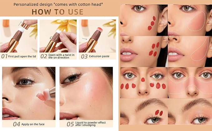 3 Colors Liquid Contour Beauty Wand, Highlighter and Blend. (1#/2#/5#)