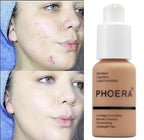 2Pack PHOERA Foundation,Full Coverage Foundation, Concealer Foundation Full - Tan) 30ml