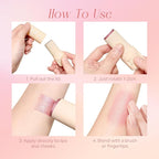 Mineral Color Balm, SPF 35 Multi Color Stick for Lips, Cheeks& Eyes, Blendable Creamy Lightweight Formula, Buildable Shimmer Finish, Multiuse Makeup Stick, Cherry