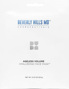 Ageless Volume Hyaluronic Face Mask- Reduce Appearance of Wrinkles, Anti Aging Formula for Plump, Moisturized Skin- 8 Pack- Hydrating & Firming Gentle Sheet Mask