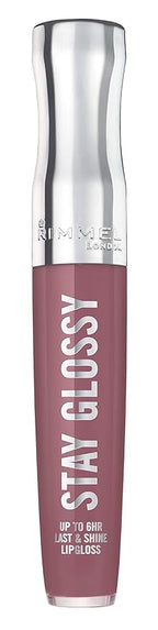 Rimmel Stay Glossy Lip Gloss - Non-Sticky and Lightweight Formula for Lip Color and Shine - 290 Date Night, .18oz