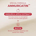 MOEV ANNURCATIN Hair Treatment Mask, Korean Wash-Off Hair Care Mask Apple Deep Damage Conditioner Sulfate-Free with Thickening Moisturizing for Damaged Thin Dry Hair, 6.76 fl.oz. (Apple & Vanilla)