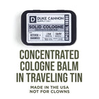 Duke Cannon Supply Co. Solid Cologne for Men Special Issue Vetiver and Oakmoss (Fresh Air, Sandalwood) - Concentrated Balm, Travel-Friendly Tin, 1.5 oz