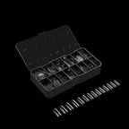 Apres Gel-X® Round Box of Nail Tips | 280 Gel-X Tips,14 Sizes 00-9 | Half-sizes Included (Natural Round Long, 280 Count)