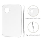 Acrylic Cosmetic Makeup Mixing Palette,2 Pcs Makeup Mixing