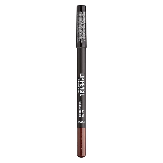 KISS New York Professional Slim Lip Pencil, Creamy Soft Lip Liner, Smooth Long-Lasting Rich Lip Color, Natural Lip Makeup, Water-Resistant Lip Crayon (Sienna Brown)