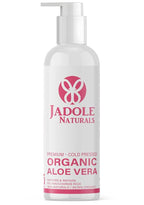 Organic Aloe vera Gel - 8.4 oz / 250ml | For Hair, Scalp, Face, Dry Skin, Sunburn, & Sensitive Skin -Reduces Redness, Helps Protect Damaged Skin | Cold Pressed, Vegan, 100% Natural