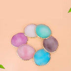 Resin Nail Art Palette Nail Polish Palette Gel Nail Palette with Nail Palette Stirring Rod (Green)