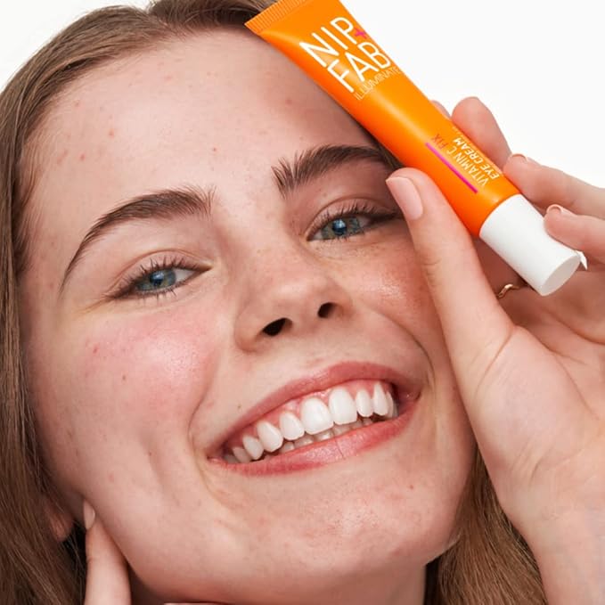 Nip+Fab Vitamin C Fix Eye Cream 10% 0.5 fl oz | with Peptides, Caffeine and Niacinamide for Smoother, Brighter Under Eye Skin | 3 Forms of Vitamin C