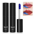 2PCS Peel Off Lip Stain Lip Tint Matte Liquid Lipstick Nude Lip Gloss Long Lasting Waterproof Lip Tint Stain Non-stick Cup Peel Off Lipstick Lip Makeup for Women Girls （01#+02#）