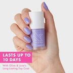 Olive & June Long Lasting Nail Polish | Gel-Like Finish No Lamp Needed | Lasts up to 10 days | Salon-Quality Color at Home |15-Free Vegan Cruelty-Free Chip-Resistant Shine |Bold & Unshaken Bold Purple