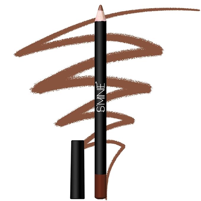 ISMINE One Coffee Light Brown Lip Liner, Professional Matte Lip Pencil Waterproof Long Lasting Smooth Natural Lip Liner (#19)