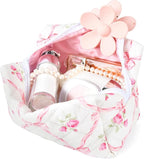Soidram floral makeup bag quilted